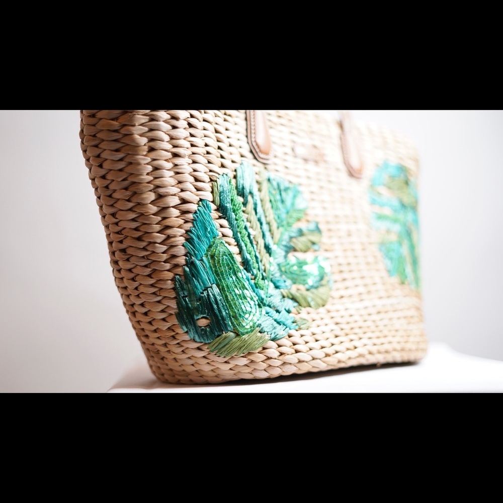 NWT‼️ Michael Kors Malibu Woven Corn Husk - Picture 3 of 4